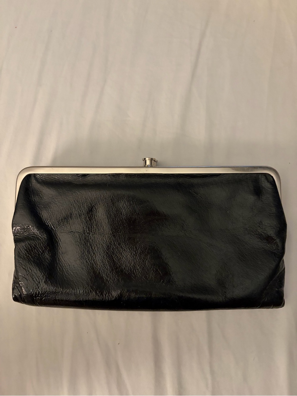 HOBO Wallet Classic Black Leather Frame Clutch